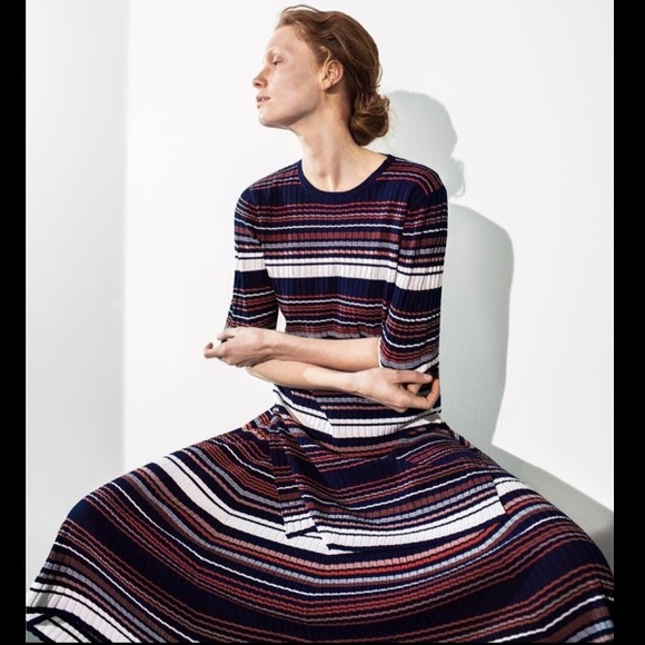 Norse Projects Juno Pleated Stripe Skirt - Picture 3 of 11